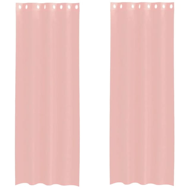 vidaXL Voile Vorhänge mit Ösen 2 Stk Rosa 140x300 cm 4102100