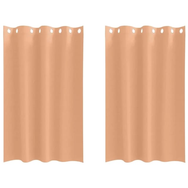vidaXL Verdunkelungs-Vorhänge mit Ringen Hellbraun Polyester 4107369