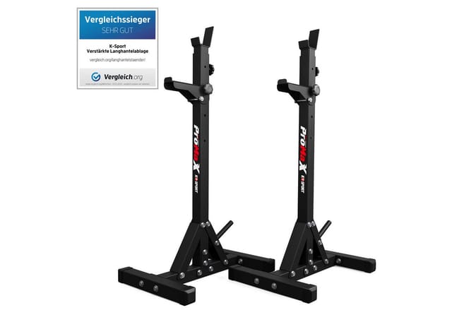 K-SPORT Kniebeugeständer Langhantelablage mit Hantelscheibenaufnahme Squat Rack