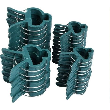 100 Stück Pflanzenclips, Pflanzenstützclips, Tomatenclips, Kletterpflanzenclips, Pflanzclips (50 Große Pflanzenclips + 50 Kleine Pflanzenclips)
