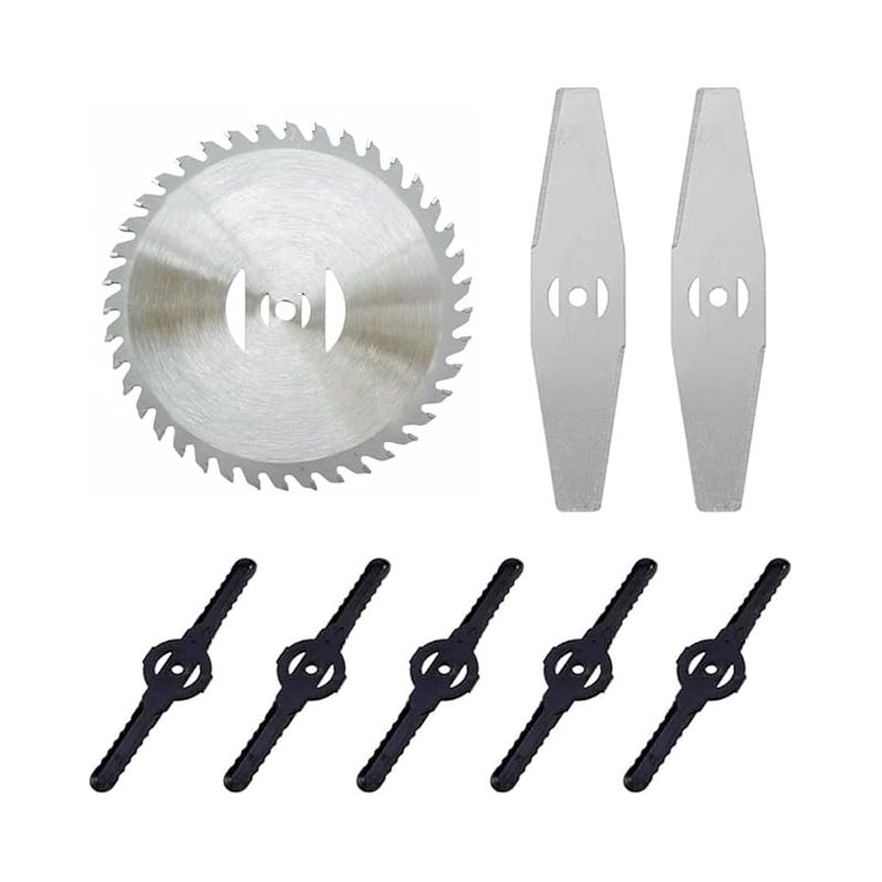 Universelles Rundes Freischneiderblatt Aus Aluminiumlegierung, 15 Cm, Mit 2 Gezahnten Klingen + 5 Kunststoffklingen