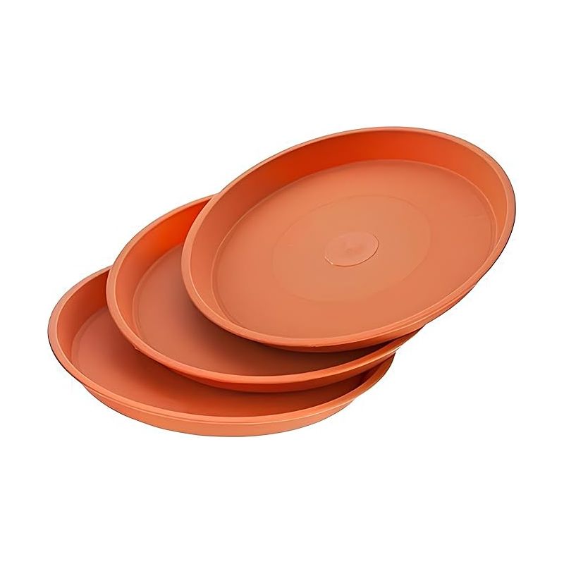 Runde Untersetzer Aus Kunststoff Für Blumentöpfe Und Pflanzgefäße, Geeignet Für Drinnen, Draußen Und Auf Dem Balkon, Robust Und Langlebig, 180 Mm Durchmesser