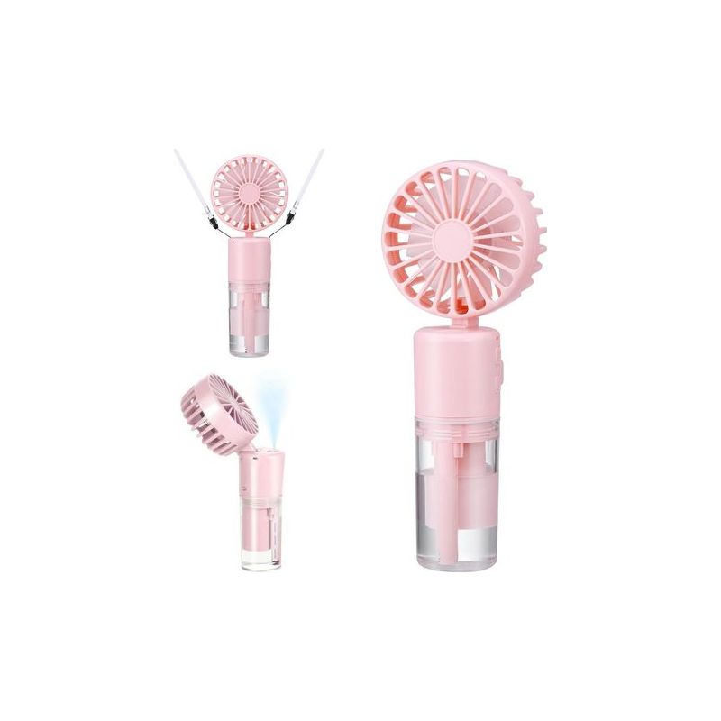 Tragbarer Ventilator Mit Wassernebel – Wiederaufladbarer Mini-ventilator, 4-stufiger Usb-wasserventilator, Batteriebetriebener Kühlnebelventilator