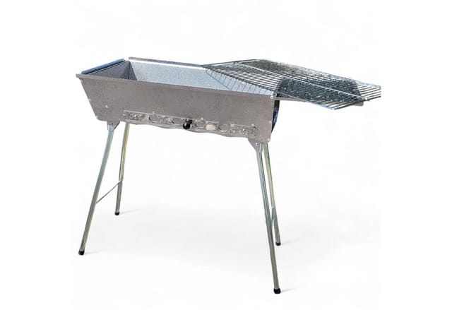 Grillpeter Mangal Astana Deluxe 9er Spießdreher 230V Alumotor BBQ Deckel Grillrost Ablage