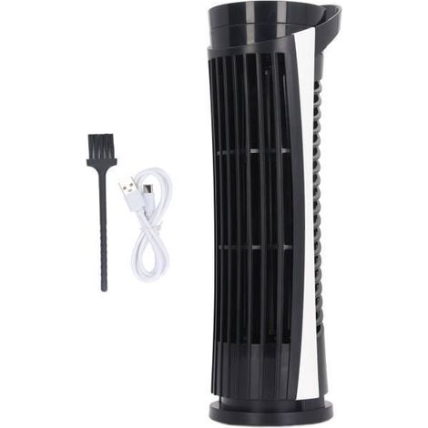 1 Oszillierender Turmventilator, Ohne Rotorblätter, 2 Geschwindigkeitsstufen, 90°-oszillation, Kompakt, Usb-anschluss, Für Büro Und Zuhause