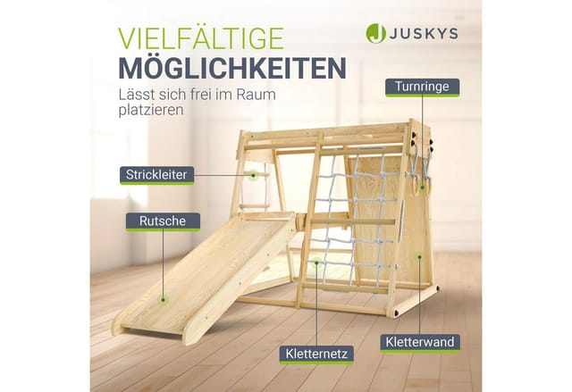 Juskys Mini Klettergerüst für Kinder mit Rutsche