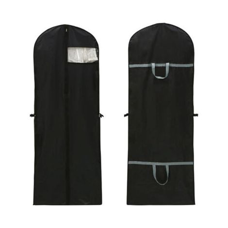 1 Stück Langer Kleidersack, 180×60 Cm, Brautkleidsack, Staubschutzhülle, Kleidersack Mit Griff, Kleidersack Zum Aufhängen Von Kleidung (schwarz)