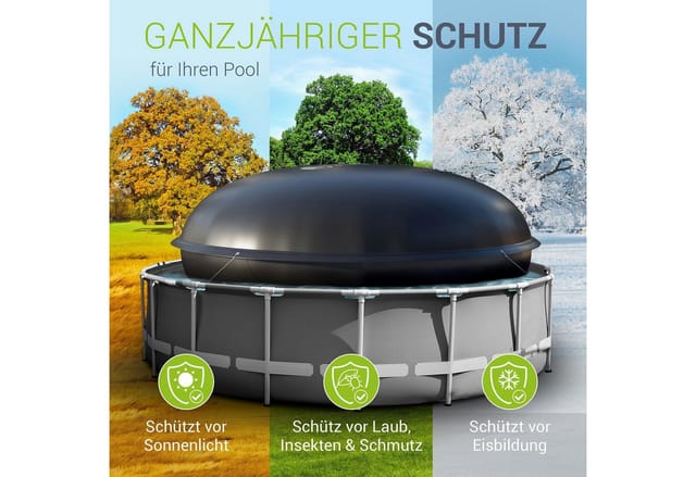 Juskys Aufblasbare Poolabdeckung für den Winter Rund 4 Meter