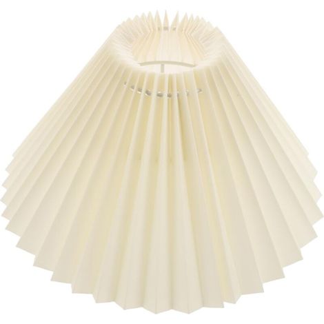 Plissee-lampenschirm, Stofflampenschirm, Hängelampenschirm, Papier-pendelleuchte, Weiß, Oberer Durchmesser 80 Mm, Unterer Durchmesser 230 Mm