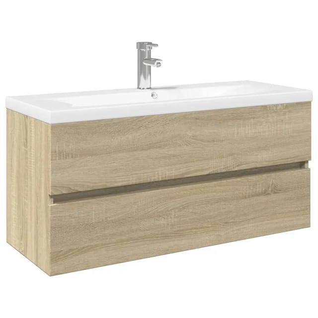 vidaXL 2-Tlg Badmöbel-Set Keramik und Holzwerkstoff 3307665