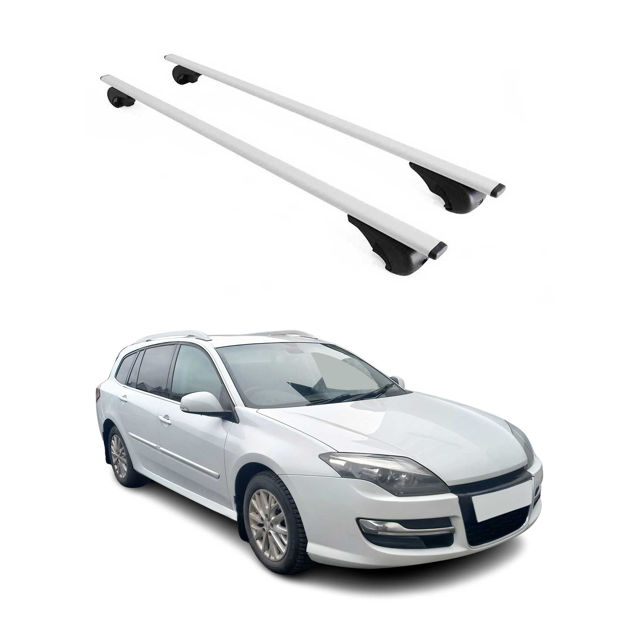 Omac Dachträger Querträger Für Renault Laguna Iii 2008-2015 – Abschließbar – Max. 75 Kg – 2 Stangen Stahl Silber