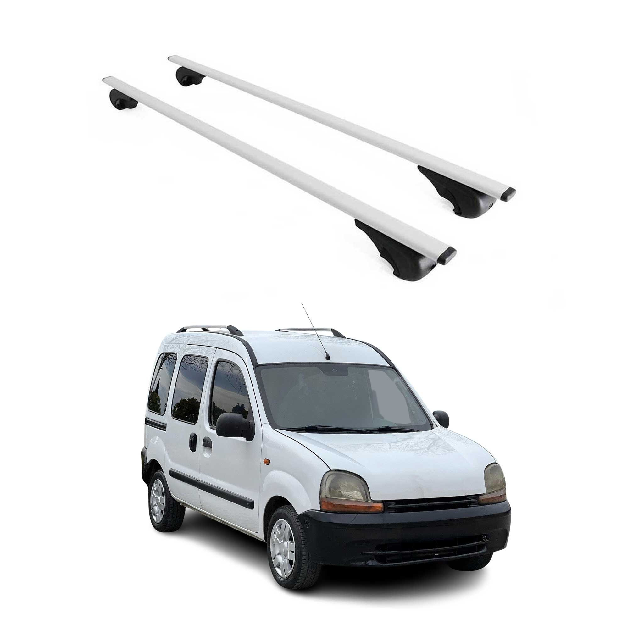 Omac Dachträger Querträger Für Renault Kangoo I 1997-2007 – Abschließbar – Max. 75 Kg – 2 Stangen Stahl Silber