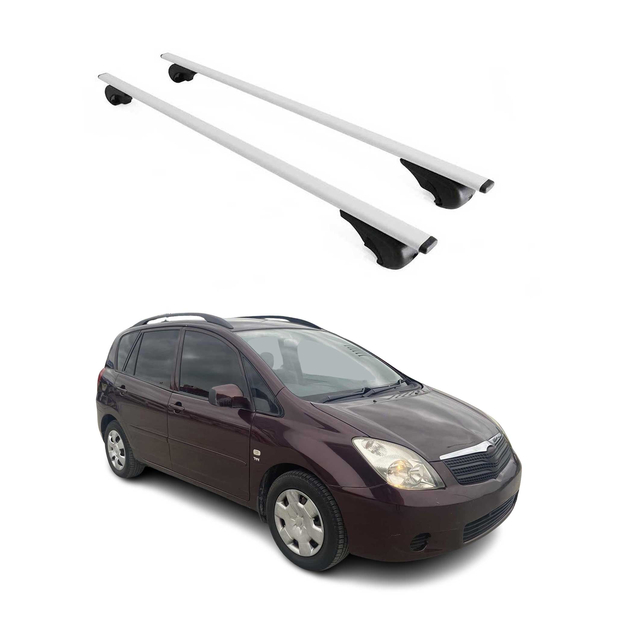 Omac Dachträger Querträger Für Toyota Yaris Verso 1999-2005 – Abschließbar – Max. 75 Kg – 2 Stangen Stahl Silber