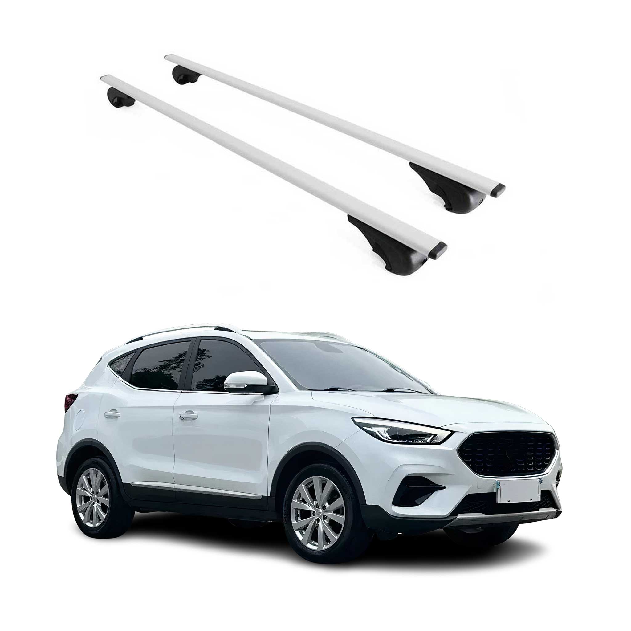 Omac Dachträger Querträger Für Mg Zs Mk1 2017-2026 – Abschließbar – Max. 75 Kg – 2 Stangen Stahl Silber