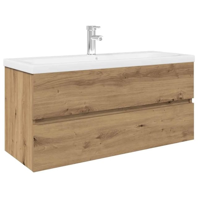 vidaXL Waschbeckenunterschrank mit Einbaubecken und Wasserhahn 3328938