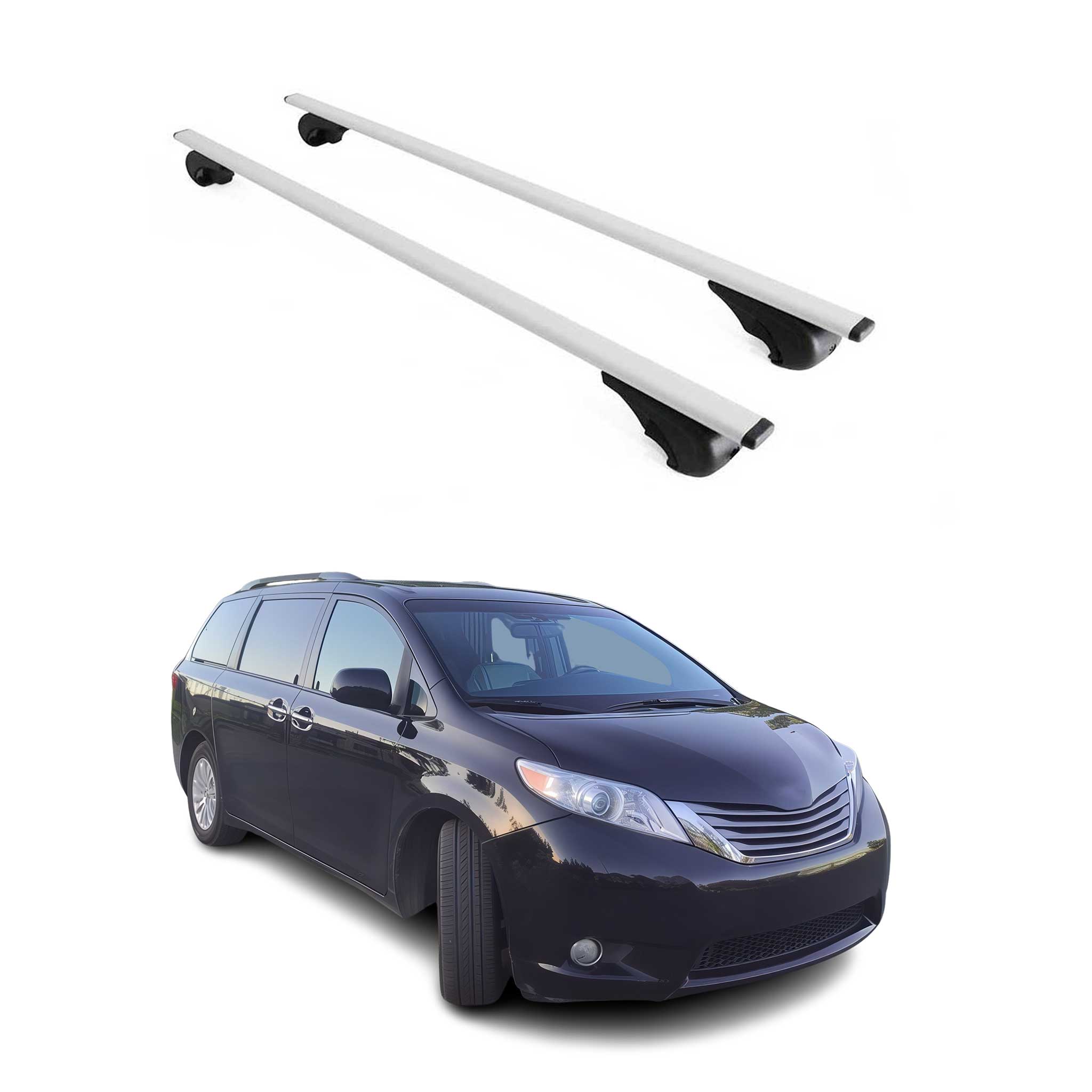 Omac Dachträger Querträger Für Toyota Sienna Iii 2011-2020 – Abschließbar – Max. 75 Kg – 2 Stangen Stahl Silber