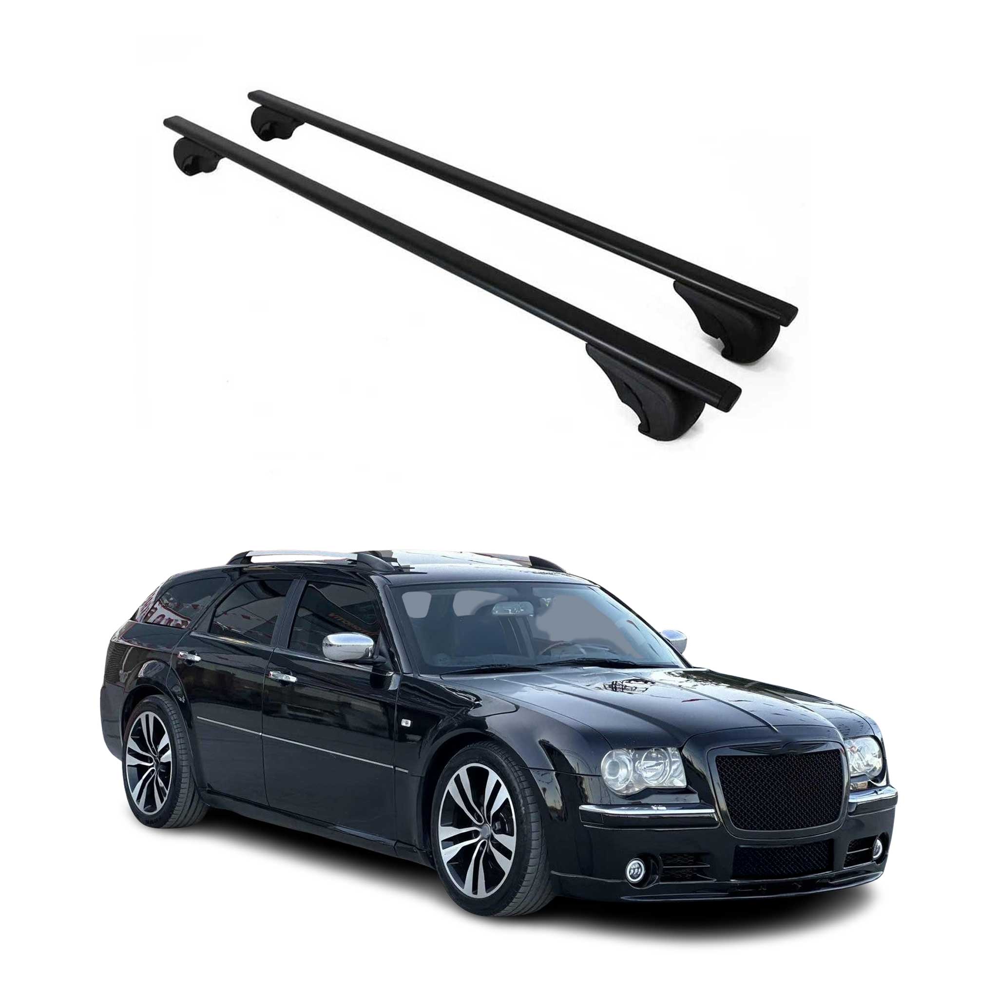 Omac Dachträger Querträger Für Chrysler 300c Touring 2004-2010 – Abschließbar – Max. 75 Kg – 2 Stangen Stahl Schwarz