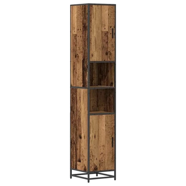 vidaXL Badezimmer Schrank Altholz 35 x 37,5 x 188,5 cm Holzwerkstoff 3402317