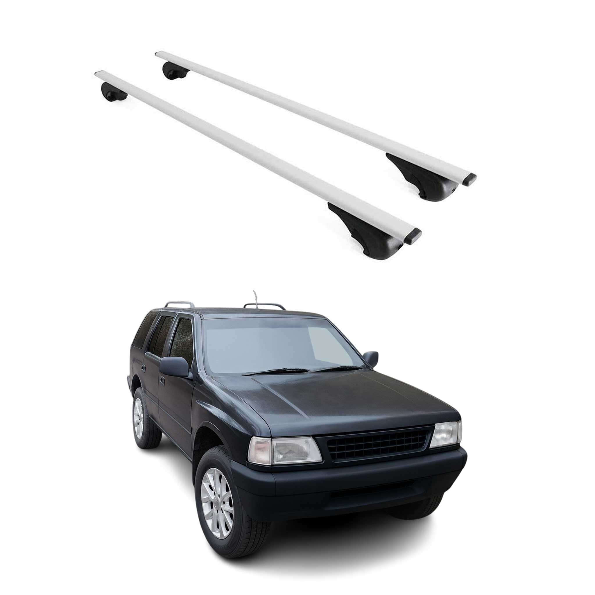 Omac Dachträger Querträger Für Opel Frontera I 1991-1998 – Abschließbar – Max. 75 Kg – 2 Stangen Stahl Silber