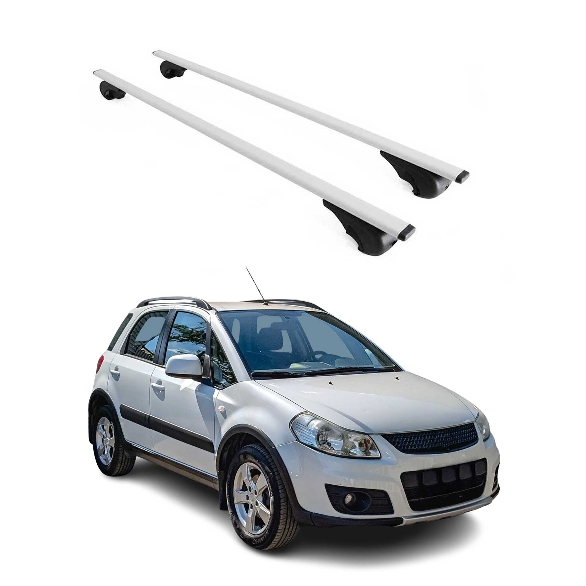Omac Dachträger Querträger Für Suzuki Sx4 I 2006-2013 – Abschließbar – Max. 75 Kg – 2 Stangen Stahl Silber