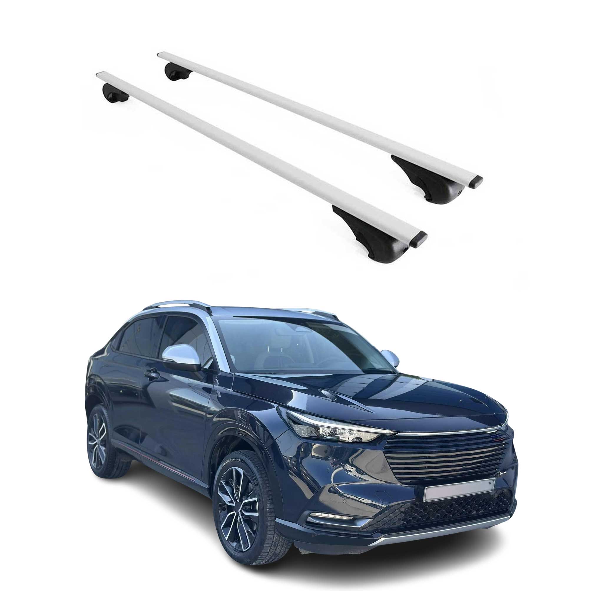 Omac Dachträger Querträger Für Honda Hr-v Iii 2021-2026 – Abschließbar – Max. 75 Kg – 2 Stangen Stahl Silber