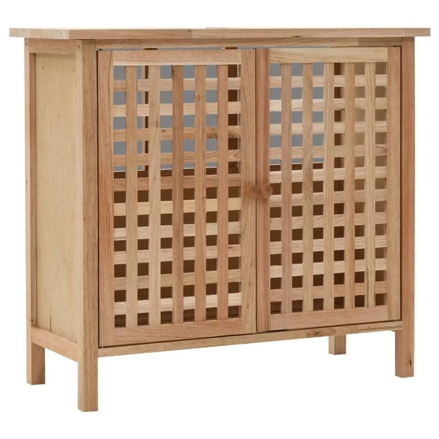 vidaXL Waschbeckenunterschrank Massivholz Walnuss 66x29x61 cm 247097