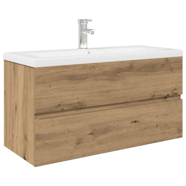 vidaXL Waschbeckenunterschrank mit Einbaubecken und Wasserhahn 3328936