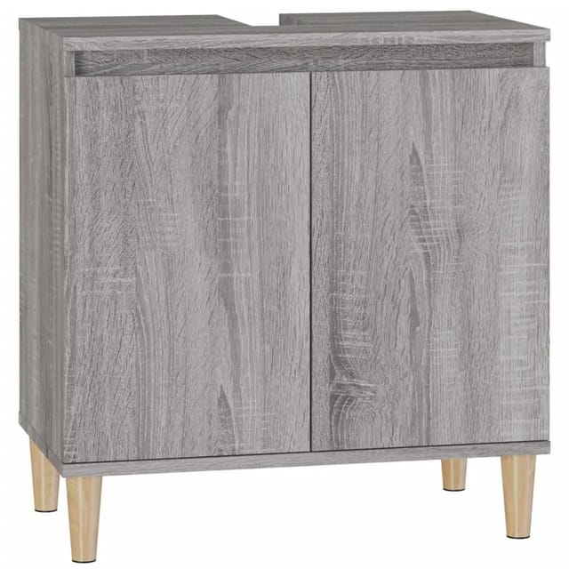 vidaXL Waschbeckenunterschrank Grau Sonoma 58x33x60 cm Holzwerkstoff 821258