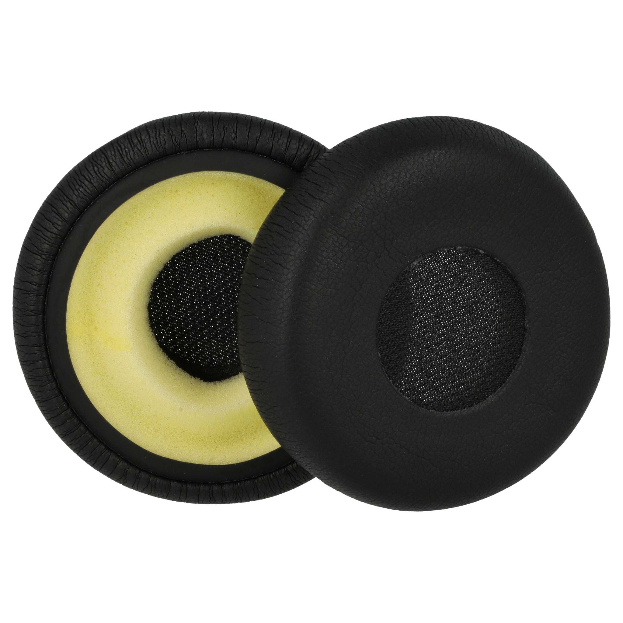 Vhbw 2x Ohrpolster Kompatibel Mit Jabra 6399-823-109, 5393-829-309 Kopfhörer Headset, Schaumstoff / Kunststoff Gelb Schwarz