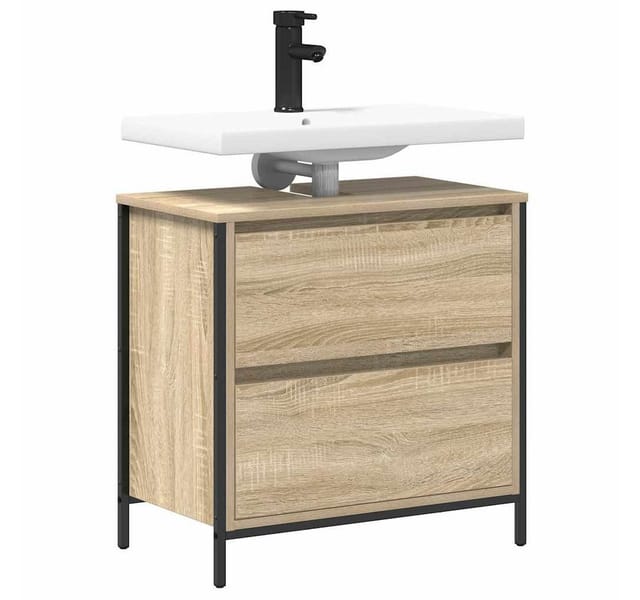vidaXL Waschbeckenunterschrank mit Schubladen Sonoma-Eiche 861883