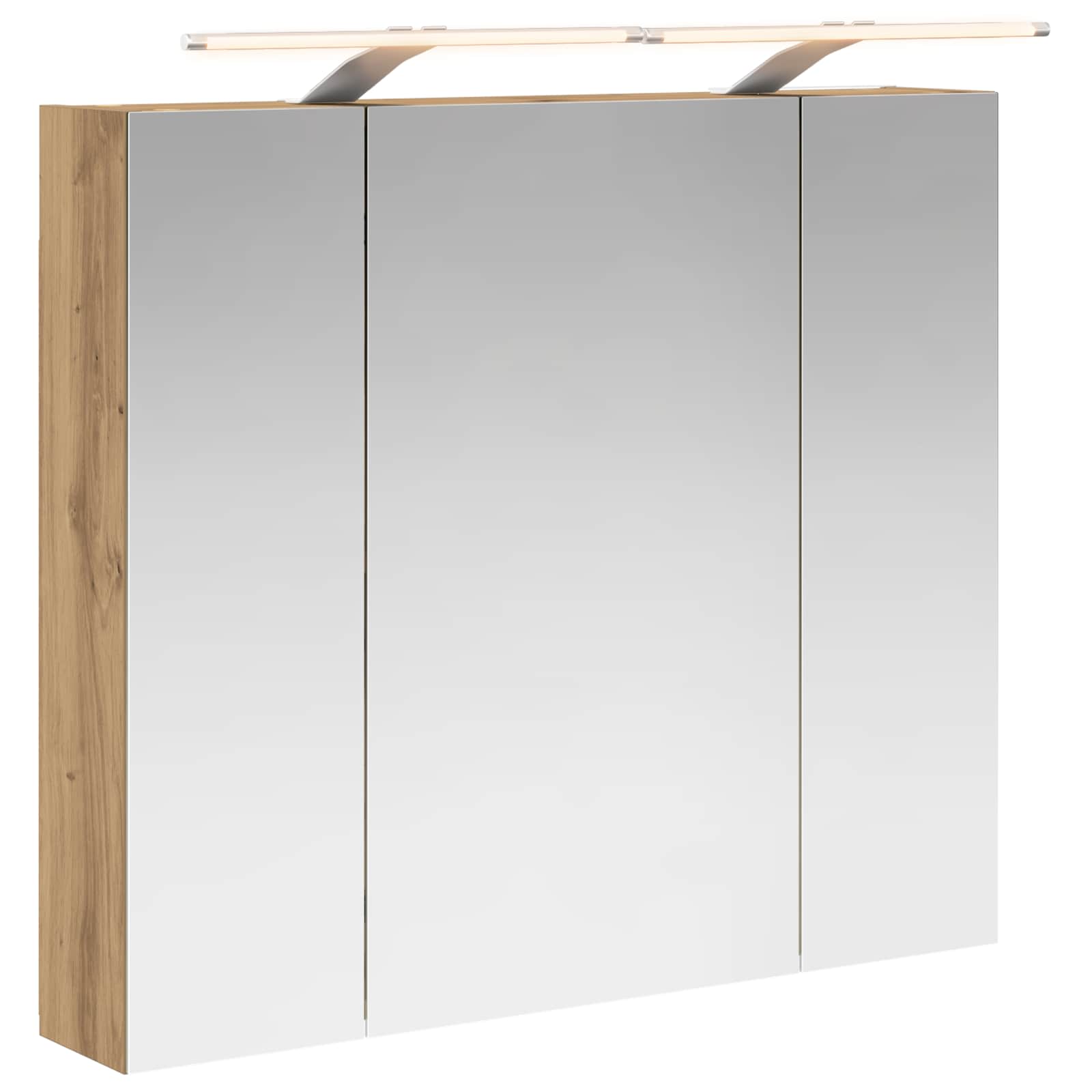 Badezimmerspiegelschrank Kunsthandwerk Eiche 80 X 14,5 X 70 Cm Vidaxl