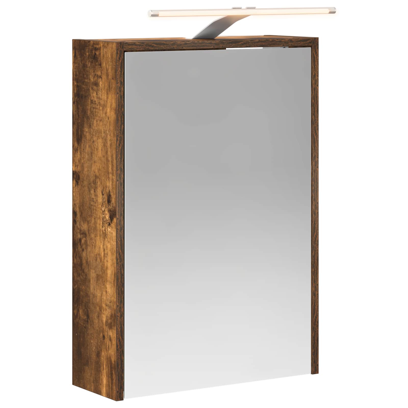 Vidaxl Bathroom Mirror Cabinet Smoked Oak 43 X 16 X 62.5 Cm