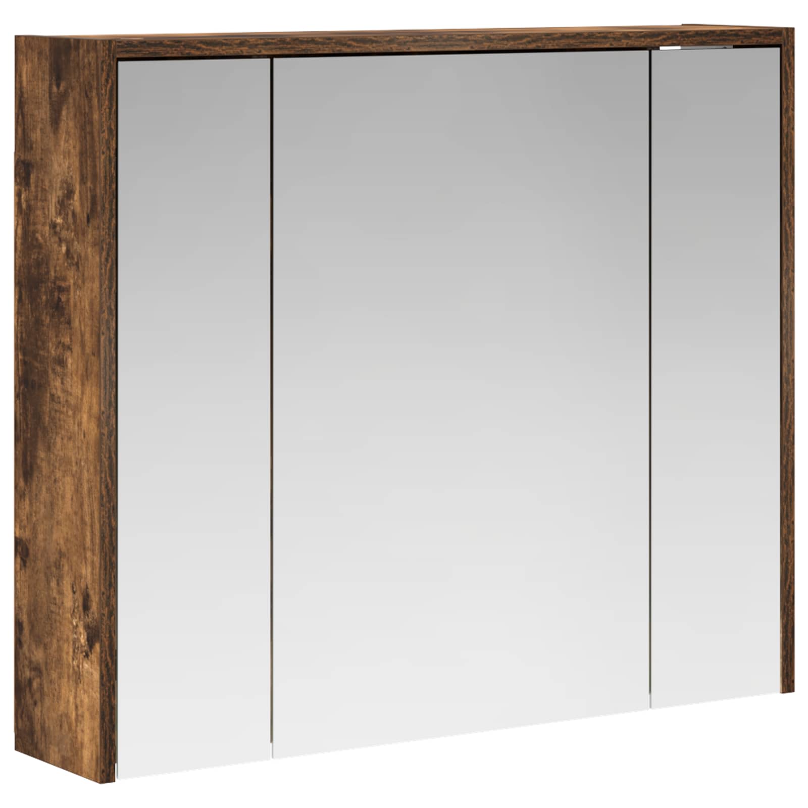 Vidaxl Bathroom Mirror Cabinet Smoked Oak 73.5 X 16 X 62.5 Cm
