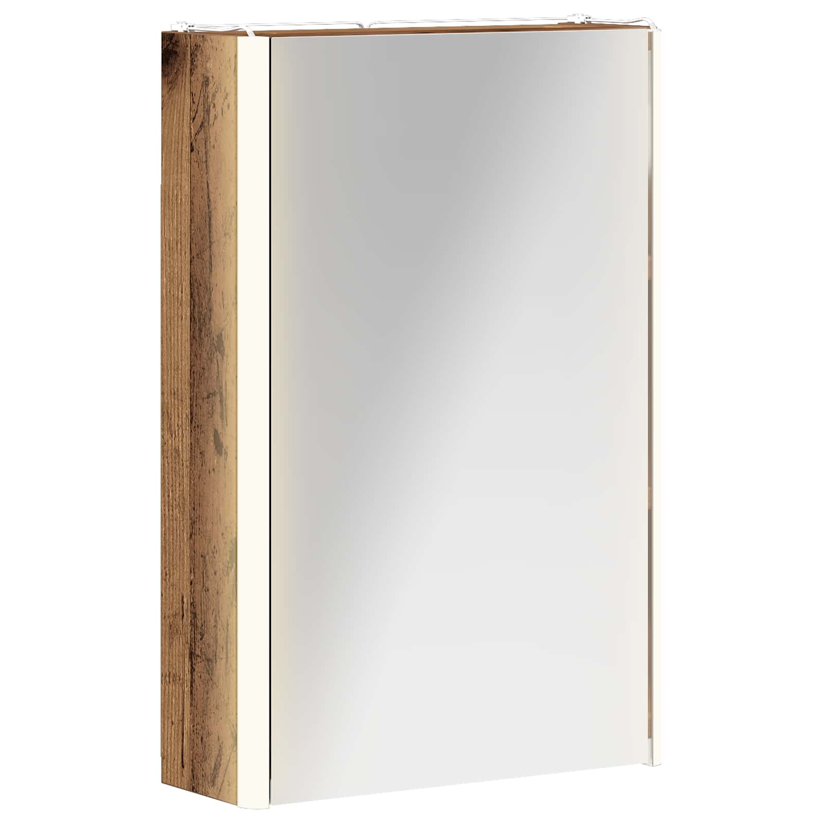 Vidaxl Bathroom Mirror Cabinet Old Wood 33 X 11.5 X 50 Cm