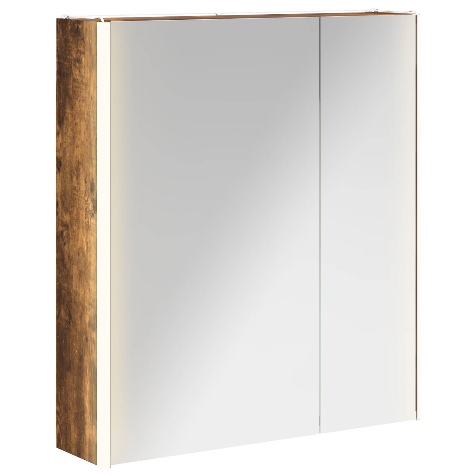 Vidaxl Bathroom Mirror Cabinet Smoked Oak 63.5 X 15.5 X 70 Cm