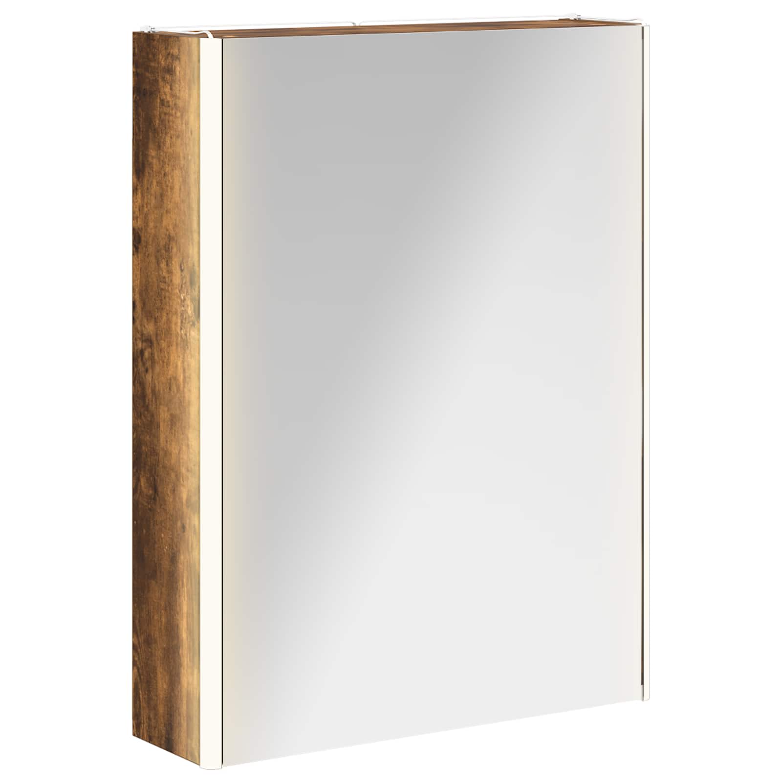 Vidaxl Bathroom Mirror Cabinet Smoked Oak 53.5 X 15.5 X 70 Cm