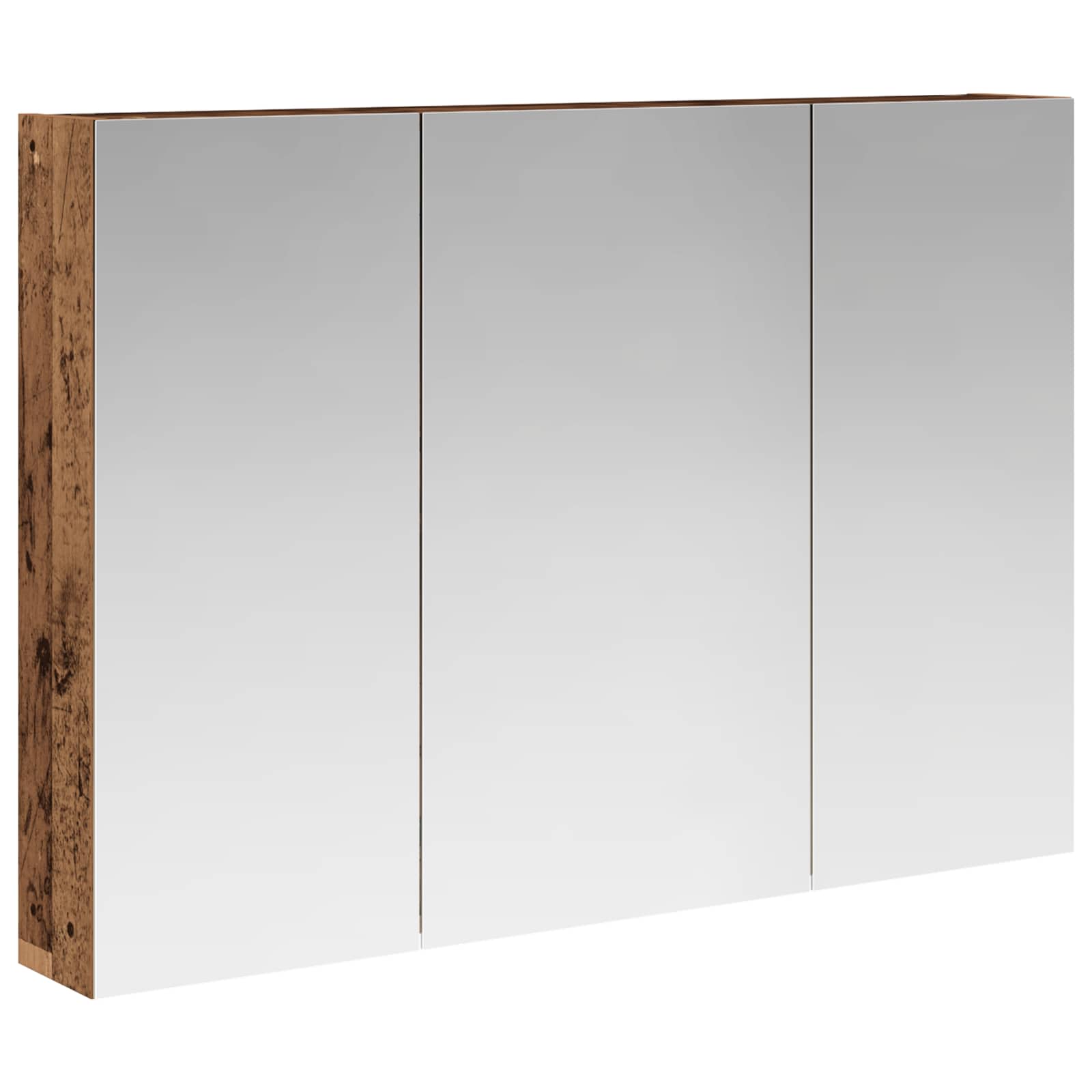Vidaxl Bathroom Mirror Cabinet Old Wood 100 X 14.5 X 70 Cm