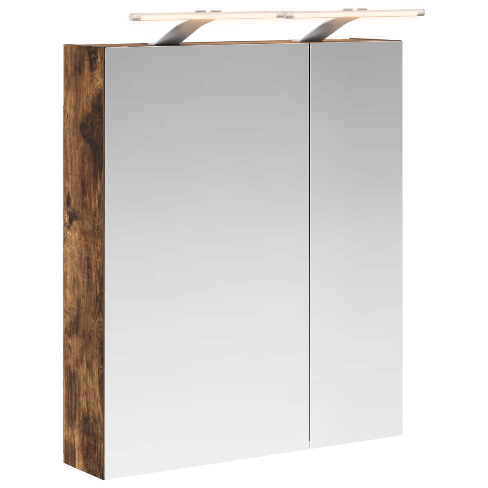 Vidaxl Bathroom Mirror Cabinet Smoked Oak 60 X 14.5 X 70 Cm