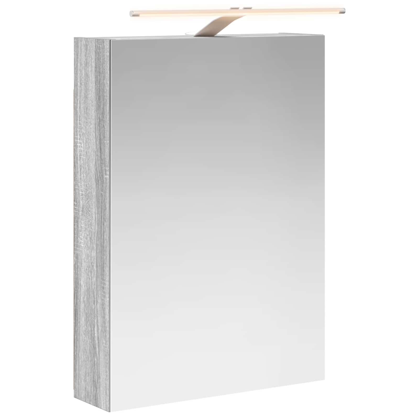 Vidaxl Bathroom Mirror Cabinet Grey Sonoma 50 X 14.5 X 70 Cm