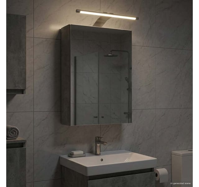 Vidaxl Bathroom Mirror Cabinet Concrete Grey 30 X 10.5 X 50 Cm