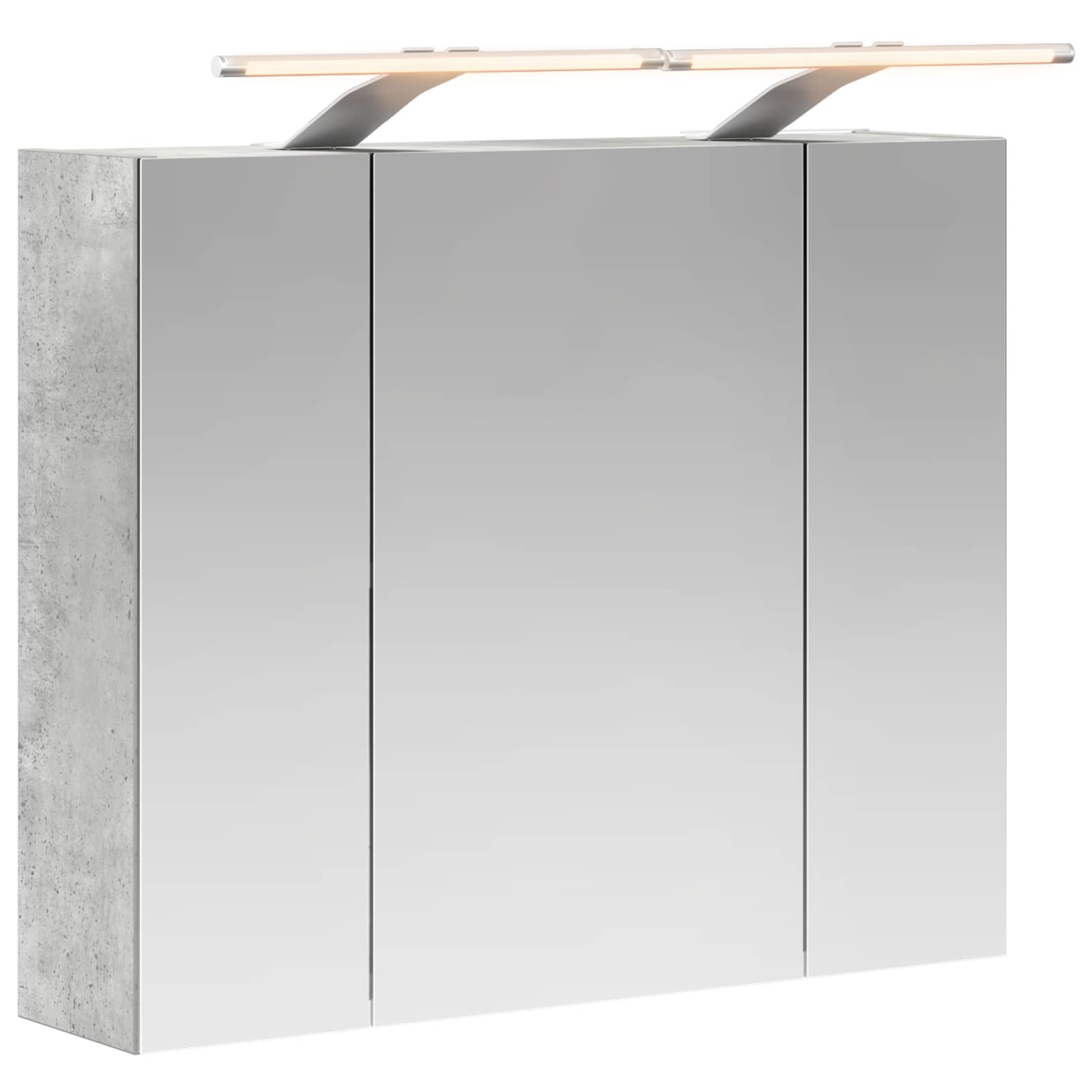 Vidaxl Bathroom Mirror Cabinet Concrete Grey 60 X 14.5 X 50 Cm