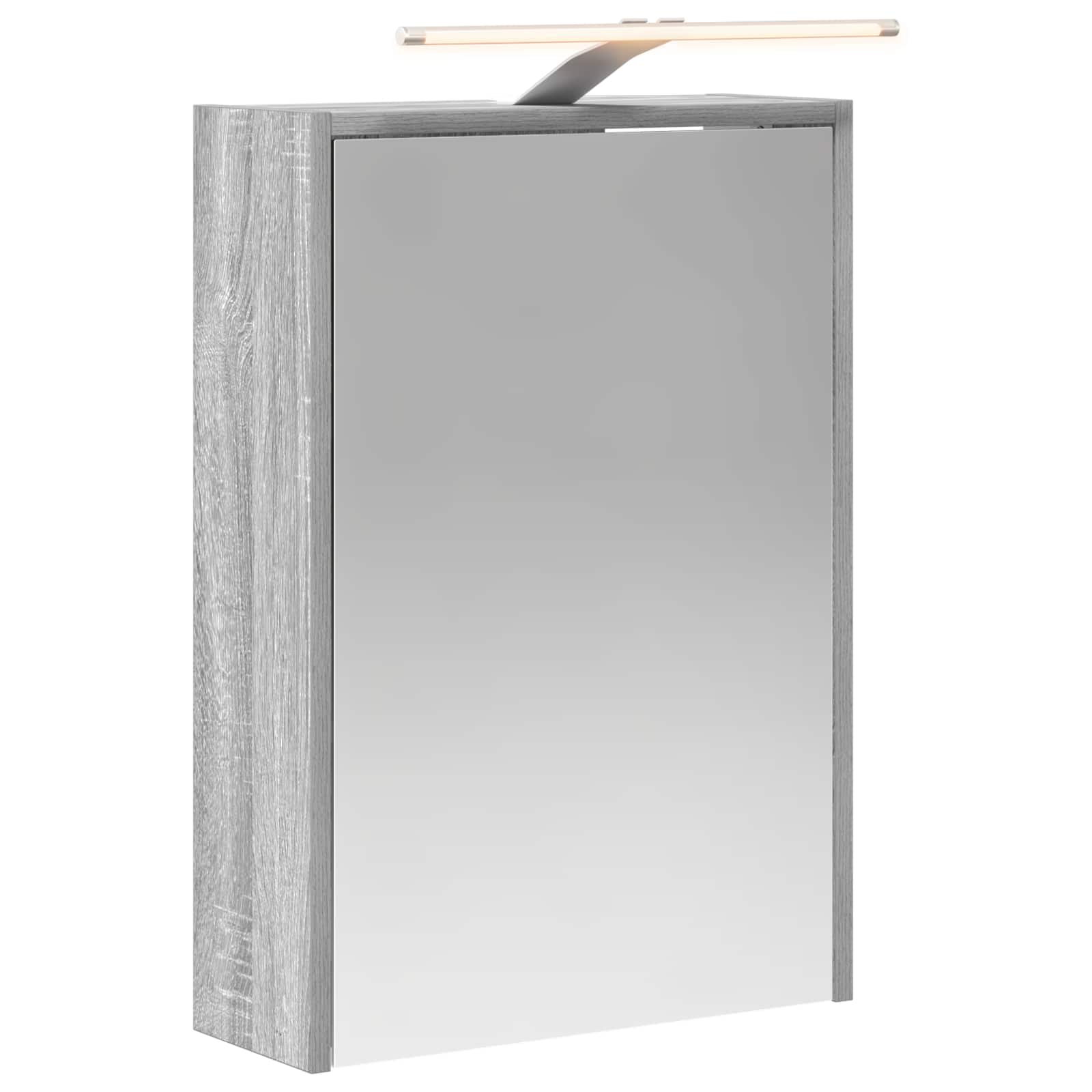 Vidaxl Bathroom Mirror Cabinet Grey Sonoma 43 X 16 X 62.5 Cm