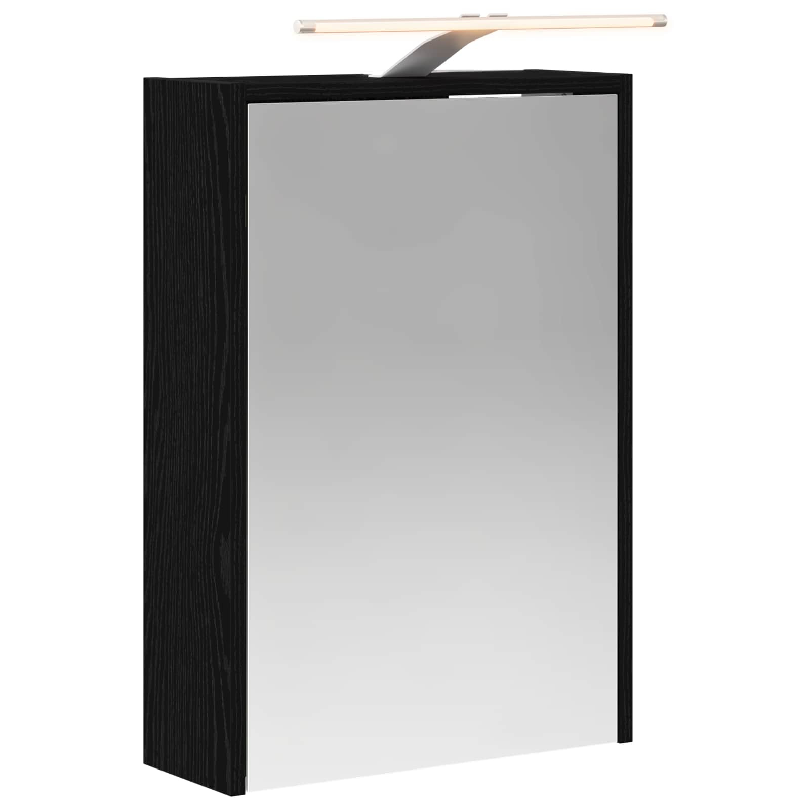 Badezimmerspiegelschrank Schwarz Eichen-optik 43 X 16 X 62,5 Cm Vidaxl