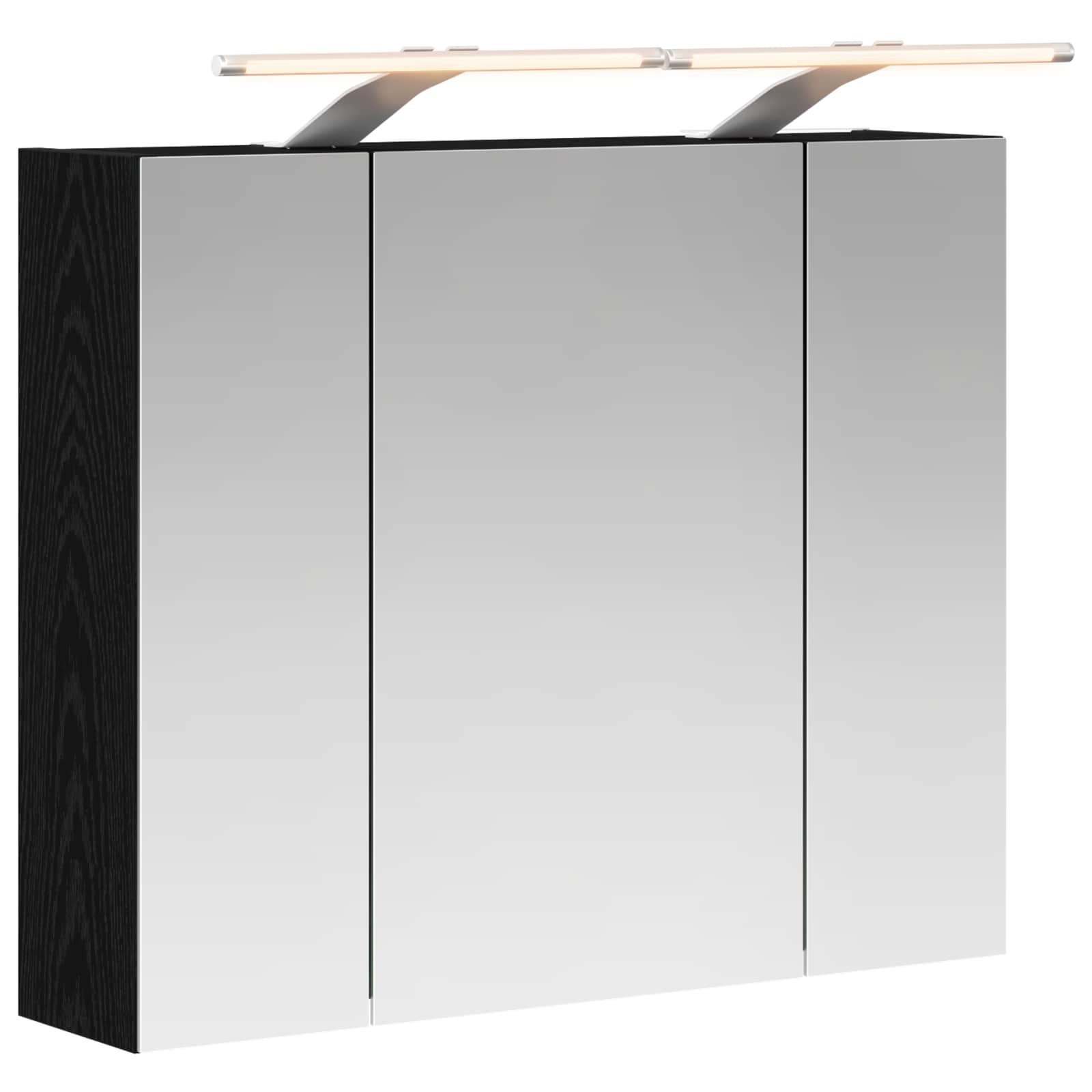 Badezimmerspiegelschrank Schwarz Eichen-optik 60 X 14,5 X 50 Cm Vidaxl