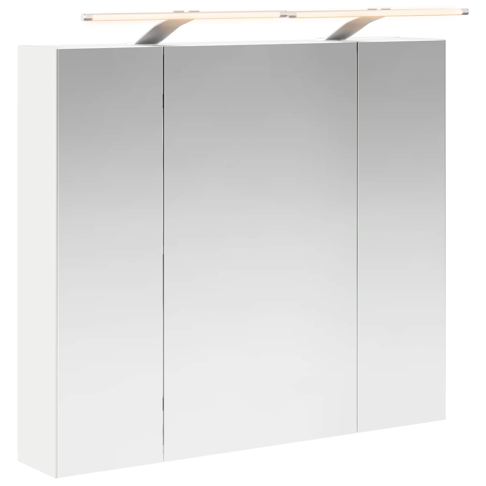 Badezimmerspiegelschrank Weiß 80 X 14,5 X 70 Cm Holzwerkstoff Vidaxl