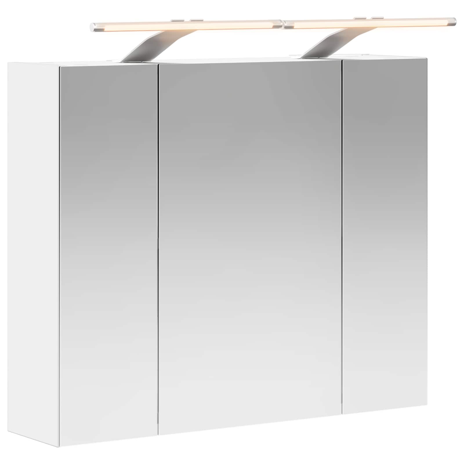 Badezimmerspiegelschrank Weiß 60 X 14,5 X 50 Cm Holzwerkstoff Vidaxl