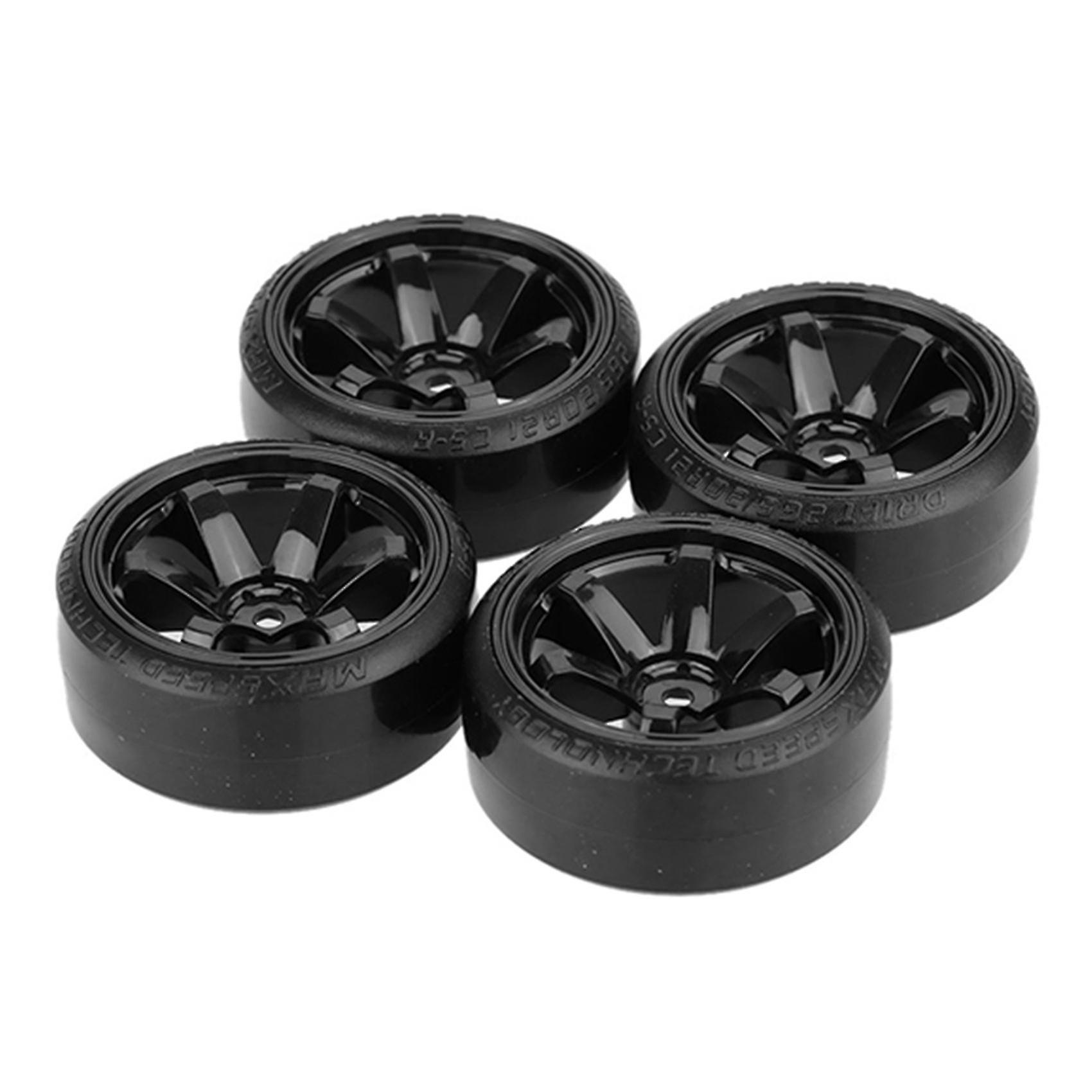 Drift-car-reifen, Harte Felgen, Für Traxxas Hpi 1/10 Rc Drift-car, Schwarz.