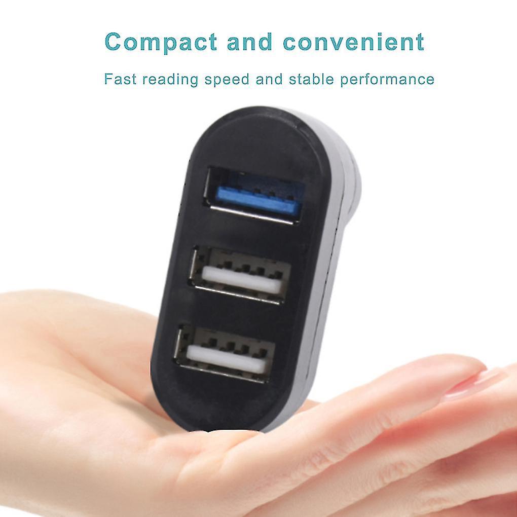 3-port-usb-hub, Usb-3.0-splitter, Laptop-dockingstation, Verlängerung – Kunststoffgehäuse