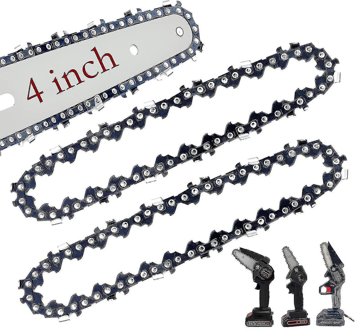 Set Mit 2 Mini-kettensägenketten, 4-zoll-ersatzketten -