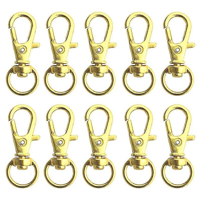 50 Drehbare Karabiner Für Gurte, Vergoldete Drehbare Metallkarabiner -